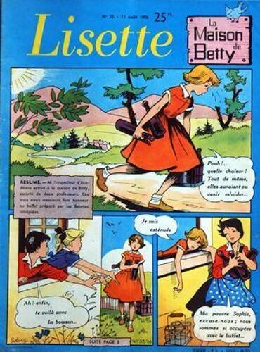 Lisette N° 33 Du 12/08/1956 - La Maison De Betty
