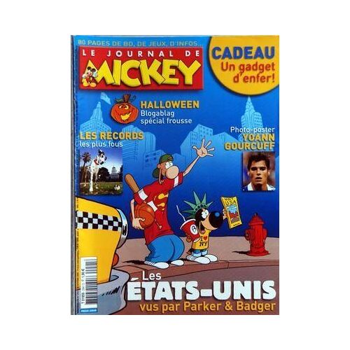 Journal De Mickey (Le) N° 2941 Du 29/10/2008 - Yoann Gourcuff - Halloween - Les Records Les Plus Fous - Les Etats-Unis Vue Par Parker Et Badger