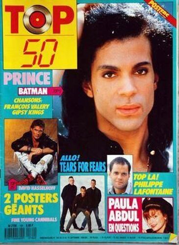 Top 50 N° 184 Du 09/09/1989 - Prince - Francois Valery - Gipsy Kings - David Hasselhoff - Fine Young Cannibals - Tears For Fears - Paula Abdul - Philippe Lafontaine