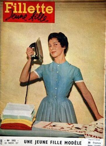 Fillette Jeune Fille N° 592 Du 21/11/1957 - Une Jeune Fille Modele