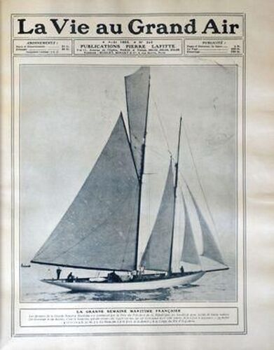 Vie Au Grand Air (La) N° 360 Du 04/08/1905 - La Grande Semaine Maritime Francaise - Le Match Meyan-Siddeley Au Mont-Cenis