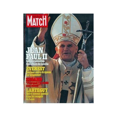 Paris Match N° 1536 Du 03/11/1978 - Jean Paul Ii, Son Intronisation, Son Album De Famille - Everest, Notre Drapeau Sur Le Sommet Segard, Pourquoi J'ai Revele Mon Cancer Larteguy, Dans Les Maquis Du Laos