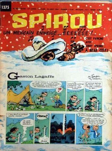 Spirou  N° 1375 Du 20/08/1964 - Gaston Lagaffe De Franquin Et Jideheux - Pancho Avec Jerry Spring A Bear City
