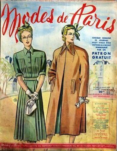 Modes De Paris N° 168 Du 03/03/1950 - La Mode   - 46 Modeles De Printemps Tous Patronnes De Robes, Ensembles, Tailleurs Et Vestes, Simples Et Habilles - Patron Gratuit - Patron-Prime - La Lecture   - Deux Grands Romans Par Delly Et A. Andre   - Co...
