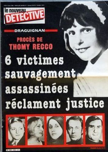 Nouveau Detective (Le) N° 38 Du 09/06/1983 - Draguignan - Proces De Thomy Recco - 6 Victimes Sauvagement Assassinees Reclement Justice - Marcel Montarron - Accordeon Valse Et Tango A L'ermitage