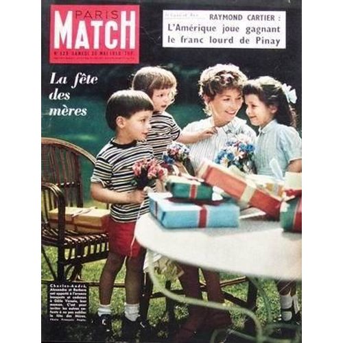 Paris Match N° 529 Du 30/05/1959 - L'amerique Joue Gagnant Le Frand Lourd Pinay La Fete Des Meres - Odile Versois Et Ses Enfants Odile Versois Et Ses Enfants Naples Mort De Foster Dulles L'assassin Et Son Portrait Robot Marilyn Monroâ Le Saint Cur...
