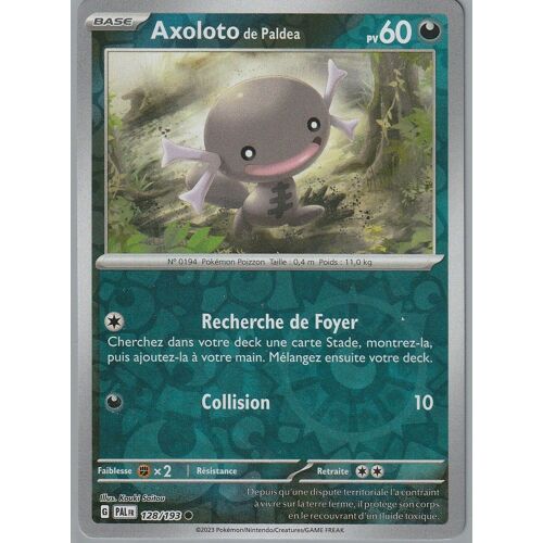 Carte Pokémon - Axoloto De Paldea - 128/193 - Reverse - Ev2 Evolutions À Paldea