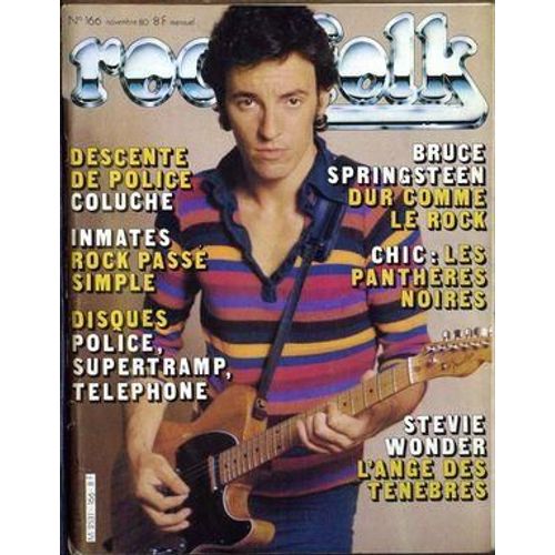 Rock And Folk N° 166 Du 01/11/1980 - Coluche - Inmates - Police - Supertramp - Telephone - Bruce Springsteen - Les Pantheres Noires - Stevie Wonder.