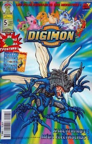 Digimon N° 5 Du 01/02/2001 - Les Plus Adorables Des Monstres Kabuterimon - Mega Electrochoc