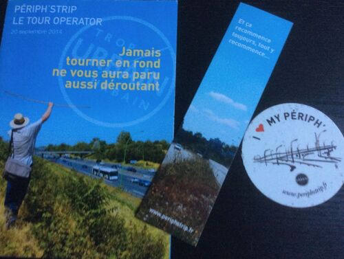 Périph'strip, Le Tour Operator, Toulouse 2014 : 1 Dépliant, 1 Signet & 1 Autocollant