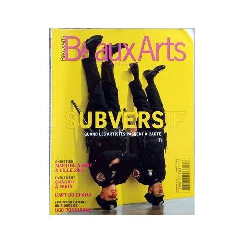 Beaux Arts Magazine N° 227 Du 01/04/2003 - Subversif - Martine Aubry Et Lille 2004 - Chagall A Paris - L'art Du Ghana - Les Installations Oniriques De Ugo Rondinone - Glen Baxter - Assays Et Bustamante - Duane Hanson - Abd-El-Kader - Sculptures Du...