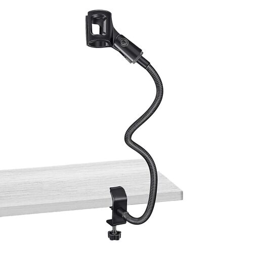 Support de microphone col de cygne flexible col de cygne bureau support de pince microphone bras équipement d'enregistrement pour Meetin