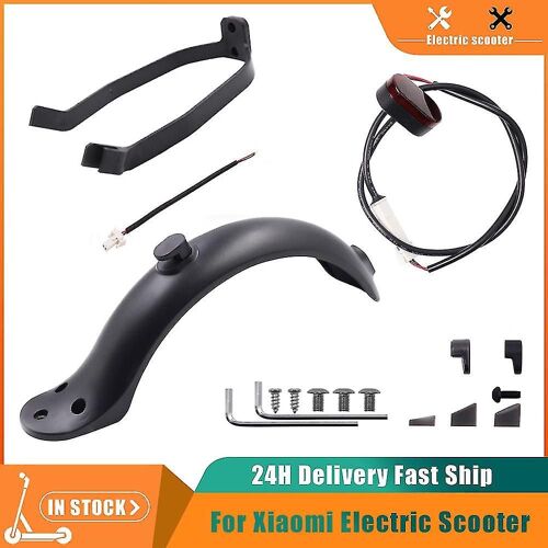 Durable Mudguard For Xiaomi Mijia M365/Pro Electric Scooter Tire Splash Fender Bracket Cable With Rear Taillight Back Guard Wing