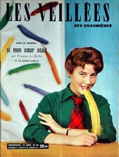 Veillees (Les) N° 25 Du 07/07/1955 - Lectures Romanesques - Tricots- Ouvrages - Enquetes - Cuisine Francoise Le Brillet - Claude Dauphin.