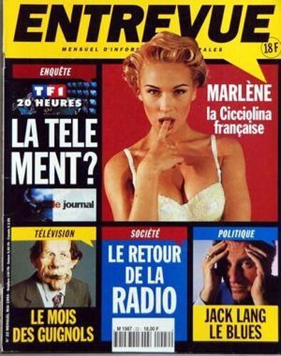 Entrevue N° 22 Du 01/05/1994 - Marlene - Le Journal  -   La Tele Ment - Le Mois Des Guignols - Le Retour De La Radio - Jack Lang   -   Le Blues