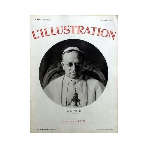 Illustration (L') N° 4897 Du 09/01/1937 - S.S. Le Pape Pie Xi