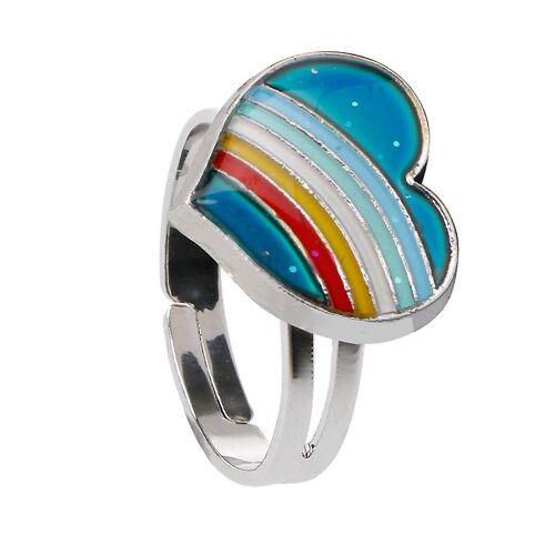 Bague Multicolore Pour Hommes Femmes Hip-Hop Changement De Température Bagues Bijoux De Fête