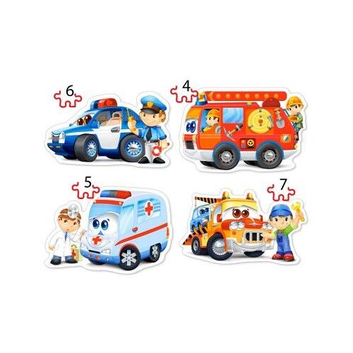 Puzzle Évolutif 4 À 7 Pièces : Services De Sauvetage