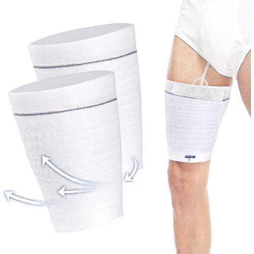 Sac De Jambe De Cathéter Lavable Et Réutilisable Porte-Sac De Jambe De Cathéter (2 Pièces, Circonférence De Jambe 36-55cm) 