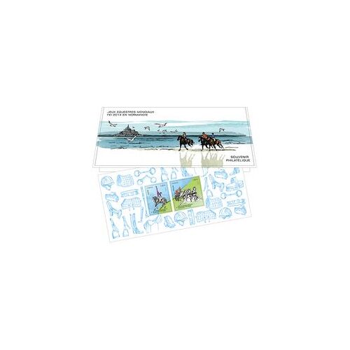 Souvenir Philatélique, Bloc Feuillet, Jeux Équestres Mondiaux Fei - 2014