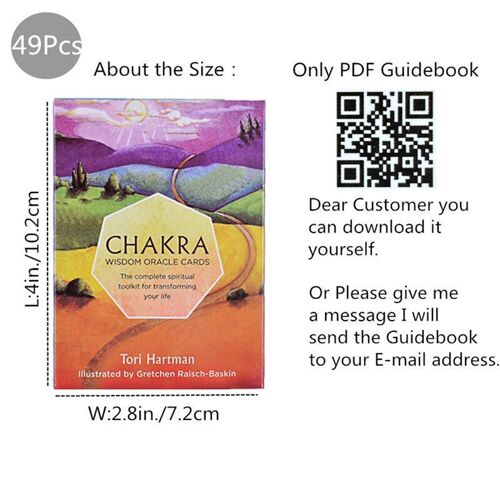 White -Cartes De Tarot Chakra Wisdom Oracle,Jeux De Société Pour Fête Avec Guide Pdf