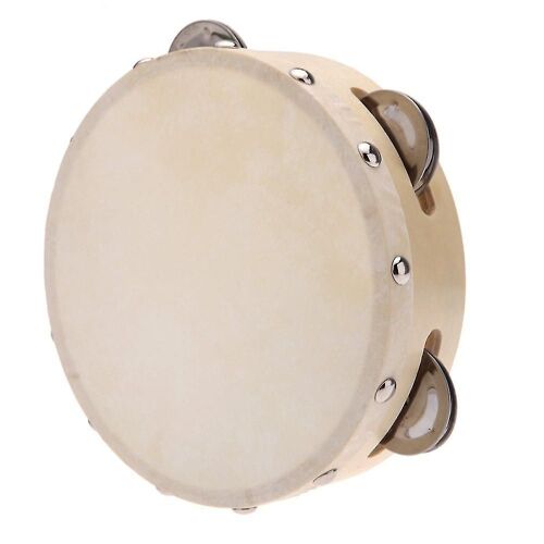 6in Main Tambourin Tambourin Métal Jingles Percussion Jouet Musical Pour Ktv Party Jeux Pour Enfants