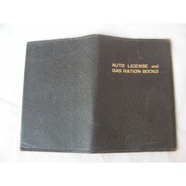 Ww2 Us Etui "Auto License" Et Carte Restriction " Basic Gasoline Ration" Vierge Américaine
