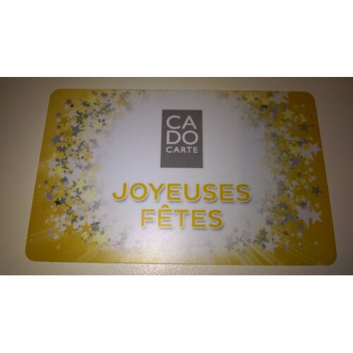 Carte Cadeau - Gift Card - Cado Carte : Fond Jaune "Joyeuses Fêtes"