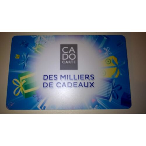Carte Cadeau - Gift Card - Cado Carte : Fond Bleu "Des Milliers De Cadeaux"