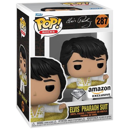 Figurine Funko Pop - Elvis Presley N°287 - Elvis Tenue Pharaon - Diamant (65034)