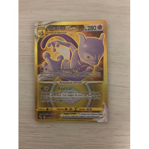 Mewtwo Vstar Gold Séries Pokémon Go (086/078) Protégé Sous Double Slive (Pochette ) 