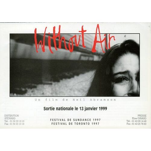 Without Air, Synopsis Dépliant, De Neil Abramson, Avec Lauri Crook, Jack May, Michelle Mcglocklin