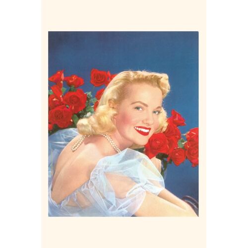 Vintage Journal Fifties Blonde With Roses