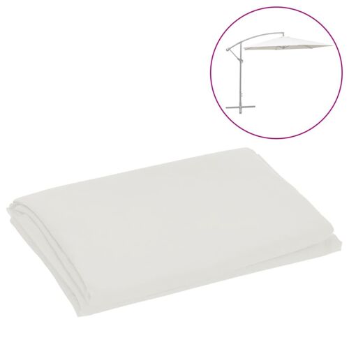 Vidaxl Tissu De Remplacement Pour Parasol Déporté Blanc Sable 300 Cm