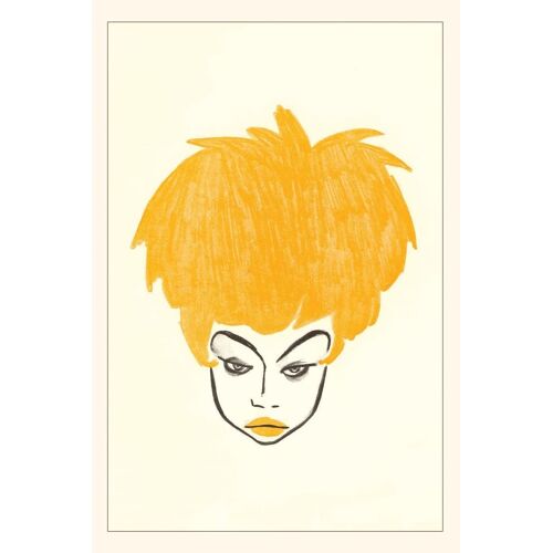 Vintage Journal Vamp With Mop Of Orange Hair