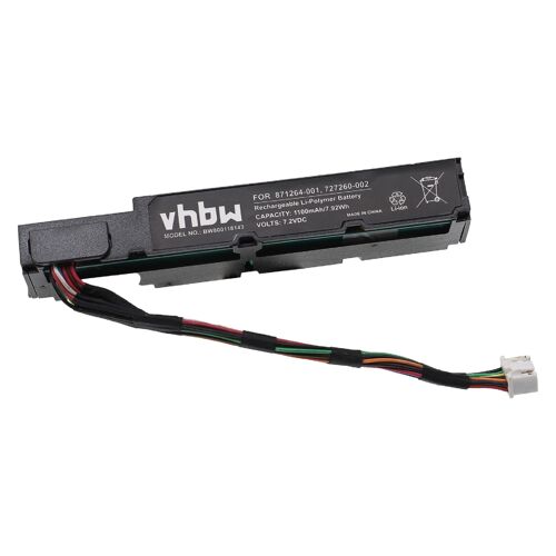 vhbw Batterie compatible avec HP Smart Array P408i-a SR Controller, P408i-p SR Controller contrôleur Raid (1100mAh, 3,7V, Li-ion)