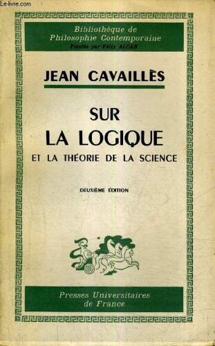 Sur La Logique Et La Theorie De La Science / 2e Edition.