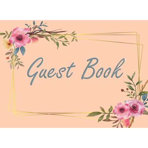Wedding Guest Book: Guest Book For Wedding, 8.25"_6" Inches, 100 Blank Pages, Funeral, Bridal Shower, Baby Shower, Graduation Party, Registry Sign In