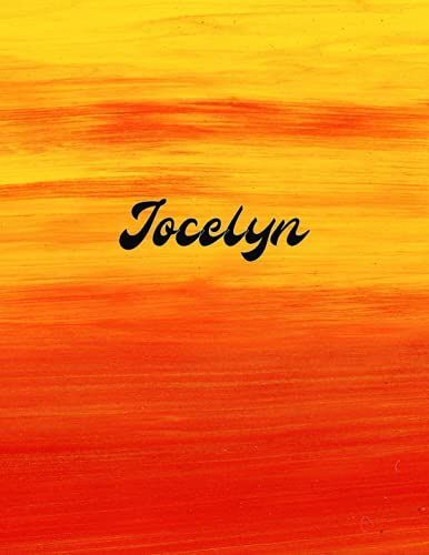 Jocelyn: Cover Style Water Color - Personalized Name Notebook | Wide Ruled Paper Notebook Journal |Birthday Gift Notebook | For Teens Kids Students ... Home School College | 8.5x11 Inch 160 Pages