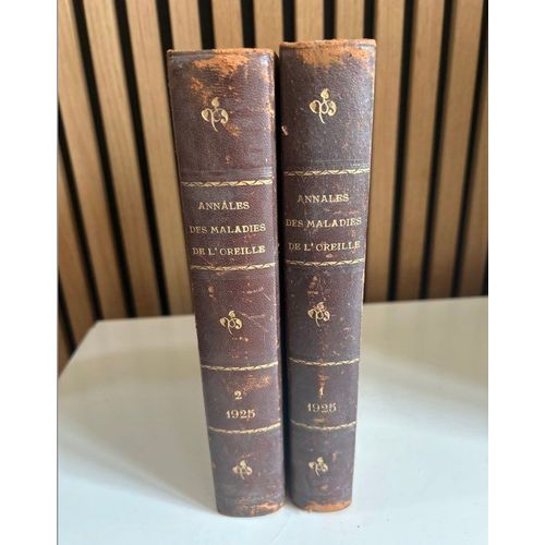 2 Volumes : Annales Des Maladies De L'Oreille Tome 1 & 2 De 1925