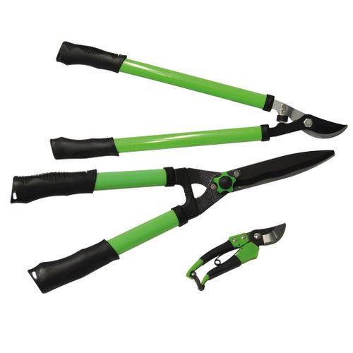 Brüder Mannesmann Ensemble de cisailles de jardin 3 pcs