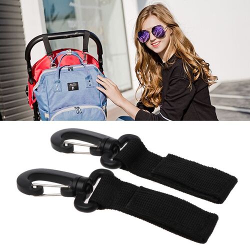 Ensemble De Crochets De Poussette Pour Bébé, Fauteuil Roulant, Sac De Transport, Crochet De Cintre, Sac De Courses, Clip Pour Poussette, 2 Pièces/Ensemble