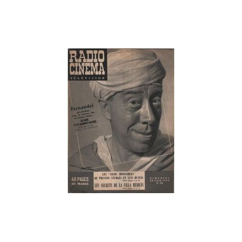 Radio Télévision Cinéma N°231 Du 20 06 1954 Fernandel...