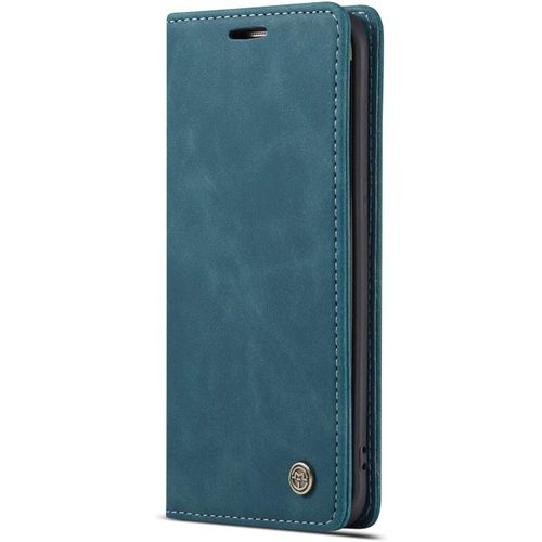 Coque Compatible Avec Samsung Galaxy S7 Edge,Coque Rabat Cuir Avec Magnetique,Housse Protection Portefeuille Etui Cartes Stand Fonction (Bleu)
