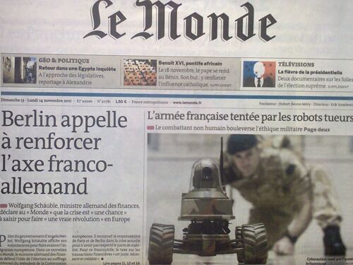 Le Monde N°20781 Avec Suppl. Géo&politique (Novembre 2011)