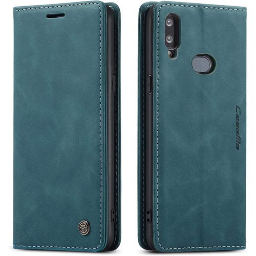 Coque Compatible Avec Samsung Galaxy A10s,Etui En Cuir Flip Housse Portefeuille Avec Magnetique Case Bumper Coque-Bleu