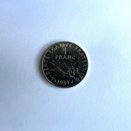 Pièce De 1 Franc (1991) - Liberté, Egalité, Fraternité