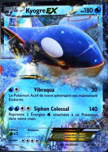 Carte Pokémon Xy41 Kyogre-Ex 180 Pv Série Promo Neuf Fr