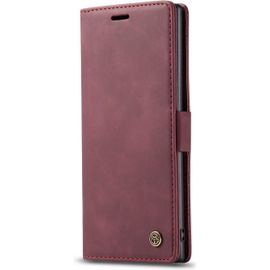 Coque Compatible Avec Samsung Galaxy Note 10 Plus,Coque Rabat Cuir Avec Magnetique,Housse Protection Portefeuille Tui Cartes Stand Fonction (Rouge)