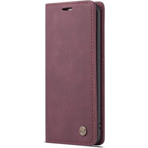 Coque Compatible Avec Samsung Galaxy S7 Edge,Coque Rabat Cuir Avec Magnetique,Housse Protection Portefeuille ¿¿Tui Cartes Stand Fonction (Rouge)